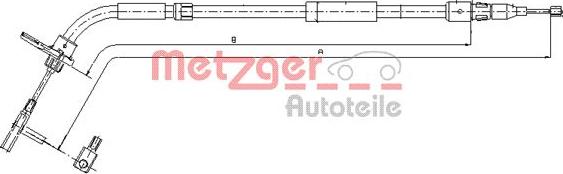 Metzger 10.9334 - Kabel, dayanacaq əyləci furqanavto.az