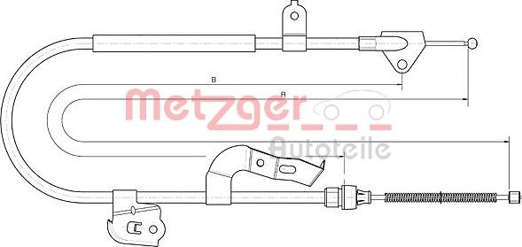 Metzger 10.4510 - Kabel, dayanacaq əyləci furqanavto.az