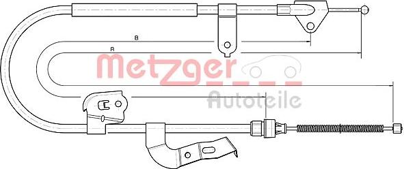 Metzger 10.4511 - Kabel, dayanacaq əyləci furqanavto.az