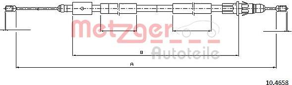 Metzger 10.4658 - Kabel, dayanacaq əyləci furqanavto.az