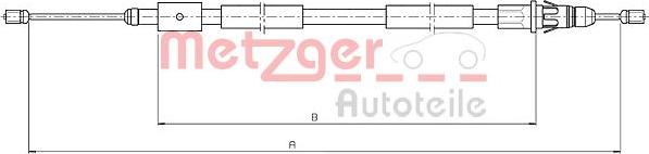 Metzger 10.4657 - Kabel, dayanacaq əyləci furqanavto.az