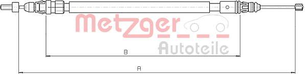 Metzger 10.4663 - Kabel, dayanacaq əyləci furqanavto.az