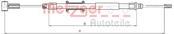 Metzger 10.4745 - Kabel, dayanacaq əyləci furqanavto.az