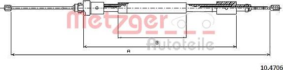 Metzger 10.4706 - Kabel, dayanacaq əyləci furqanavto.az