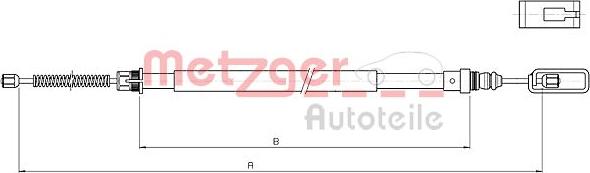 Metzger 10.4719 - Kabel, dayanacaq əyləci furqanavto.az