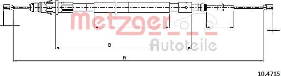 Metzger 10.4715 - Kabel, dayanacaq əyləci furqanavto.az