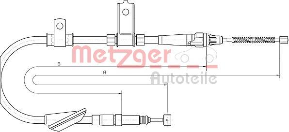 Metzger 10.5156 - Kabel, dayanacaq əyləci furqanavto.az