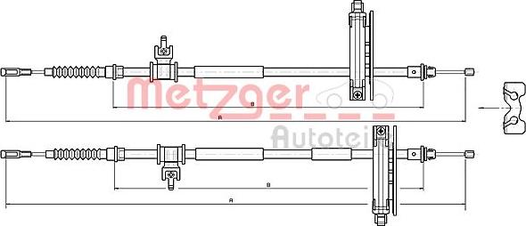 Metzger 10.5359 - Kabel, dayanacaq əyləci furqanavto.az