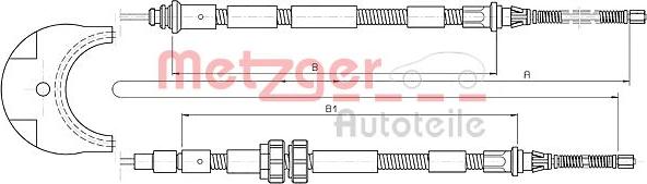 Metzger 10.5354 - Kabel, dayanacaq əyləci furqanavto.az