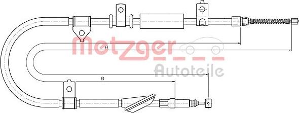 Metzger 10.5236 - Kabel, dayanacaq əyləci furqanavto.az