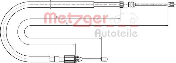 Metzger 10.6684 - Kabel, dayanacaq əyləci furqanavto.az