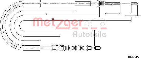 Metzger 10.6045 - Kabel, dayanacaq əyləci furqanavto.az