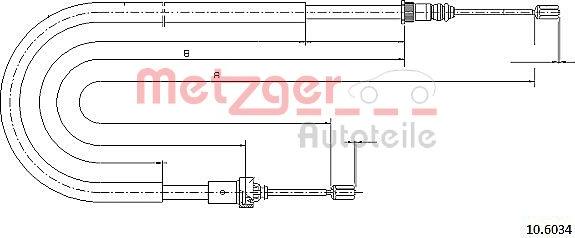 Metzger 10.6034 - Kabel, dayanacaq əyləci furqanavto.az