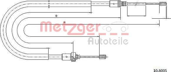 Metzger 10.6035 - Kabel, dayanacaq əyləci furqanavto.az