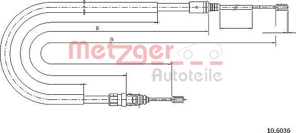 Metzger 10.6036 - Kabel, dayanacaq əyləci furqanavto.az