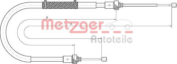 Metzger 10.6895 - Kabel, dayanacaq əyləci furqanavto.az