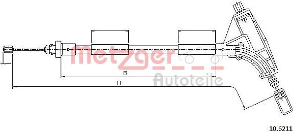 Metzger 10.6211 - Kabel, dayanacaq əyləci furqanavto.az