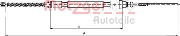 Metzger 10.6220 - Kabel, dayanacaq əyləci furqanavto.az