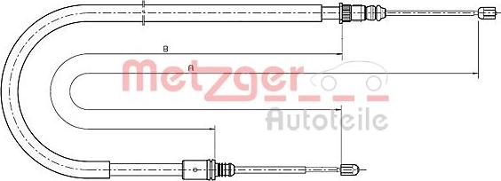 Metzger 10.6791 - Kabel, dayanacaq əyləci furqanavto.az