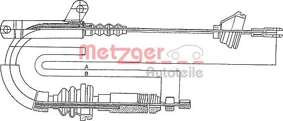 Metzger 10.817 - Kabel, dayanacaq əyləci furqanavto.az