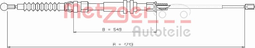 Metzger 10.7432 - Kabel, dayanacaq əyləci furqanavto.az