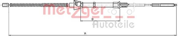 Metzger 10.7136 - Kabel, dayanacaq əyləci furqanavto.az