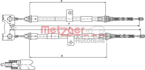 Metzger 11.5445 - Kabel, dayanacaq əyləci furqanavto.az