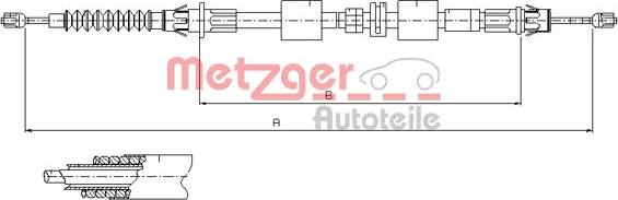 Metzger 11.5508 - Kabel, dayanacaq əyləci furqanavto.az