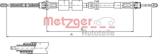 Metzger 11.5507 - Kabel, dayanacaq əyləci furqanavto.az