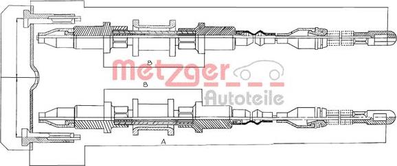 Metzger 11.5855 - Kabel, dayanacaq əyləci furqanavto.az