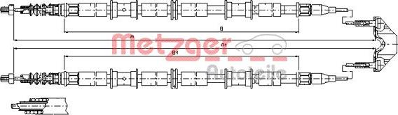 Metzger 11.5864 - Kabel, dayanacaq əyləci furqanavto.az