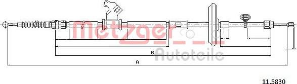 Metzger 11.5830 - Kabel, dayanacaq əyləci furqanavto.az