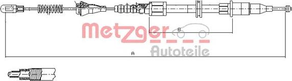 Metzger 11.5753 - Kabel, dayanacaq əyləci furqanavto.az