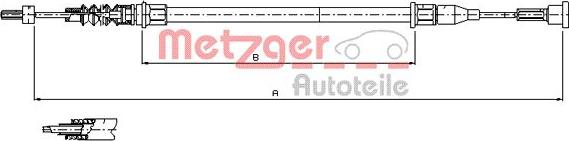 Metzger 11.5761 - Kabel, dayanacaq əyləci furqanavto.az