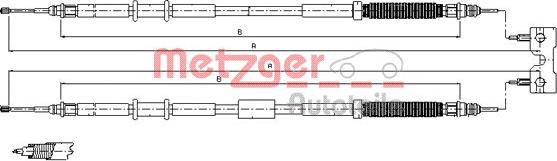 Metzger 11.5770 - Kabel, dayanacaq əyləci furqanavto.az