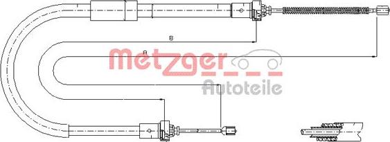 Metzger 11.6573 - Kabel, dayanacaq əyləci furqanavto.az