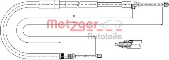 Metzger 11.6663 - Kabel, dayanacaq əyləci furqanavto.az