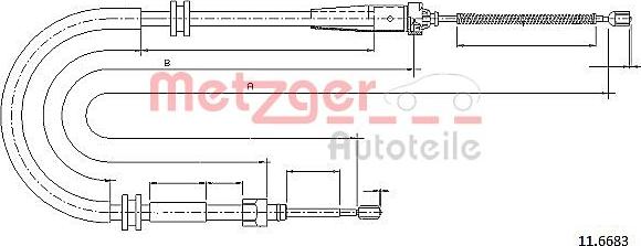 Metzger 11.6683 - Kabel, dayanacaq əyləci furqanavto.az