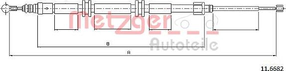 Metzger 11.6682 - Kabel, dayanacaq əyləci furqanavto.az