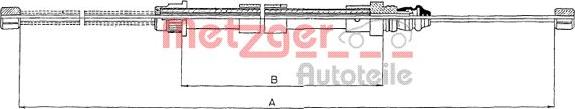 Metzger 11.6673 - Kabel, dayanacaq əyləci furqanavto.az