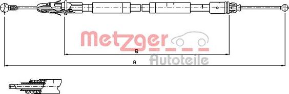 Metzger 11.6804 - Kabel, dayanacaq əyləci furqanavto.az