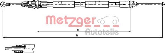 Metzger 11.6805 - Kabel, dayanacaq əyləci furqanavto.az