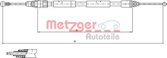 Metzger 11.6808 - Kabel, dayanacaq əyləci furqanavto.az