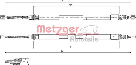 Metzger 11.6796 - Kabel, dayanacaq əyləci furqanavto.az