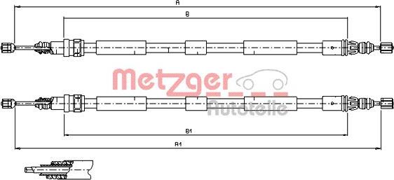 Metzger 11.6797 - Kabel, dayanacaq əyləci furqanavto.az