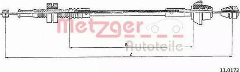 Metzger 11.0172 - Sürətləndirici kabel furqanavto.az