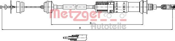 Metzger 11.3923 - Debriyaj kabeli furqanavto.az