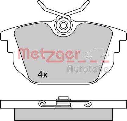 Metzger 1170497 - Əyləc altlığı dəsti, əyləc diski furqanavto.az