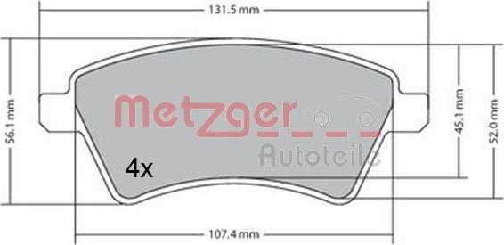 Metzger 1170442 - Əyləc altlığı dəsti, əyləc diski furqanavto.az