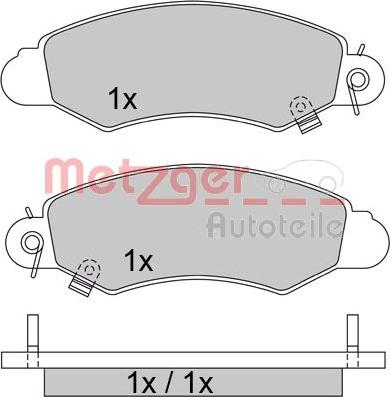 Metzger 1170457 - Əyləc altlığı dəsti, əyləc diski furqanavto.az